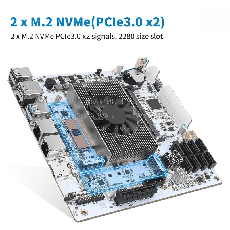 Motherboard Mini ITX Putih M11 - Mini Itx Dual 2.5G Nas Motherboard ulasan dan harga